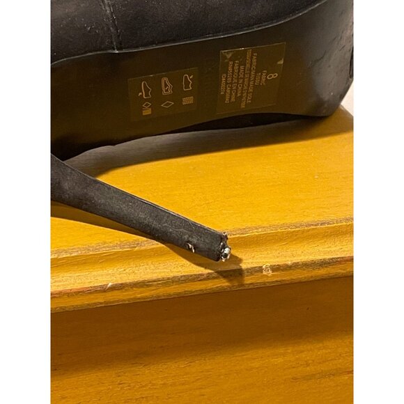 Express Black Stiletto Heel Knee-High Boots w/ cutout design Size 8 Women's - Picture 6 of 7